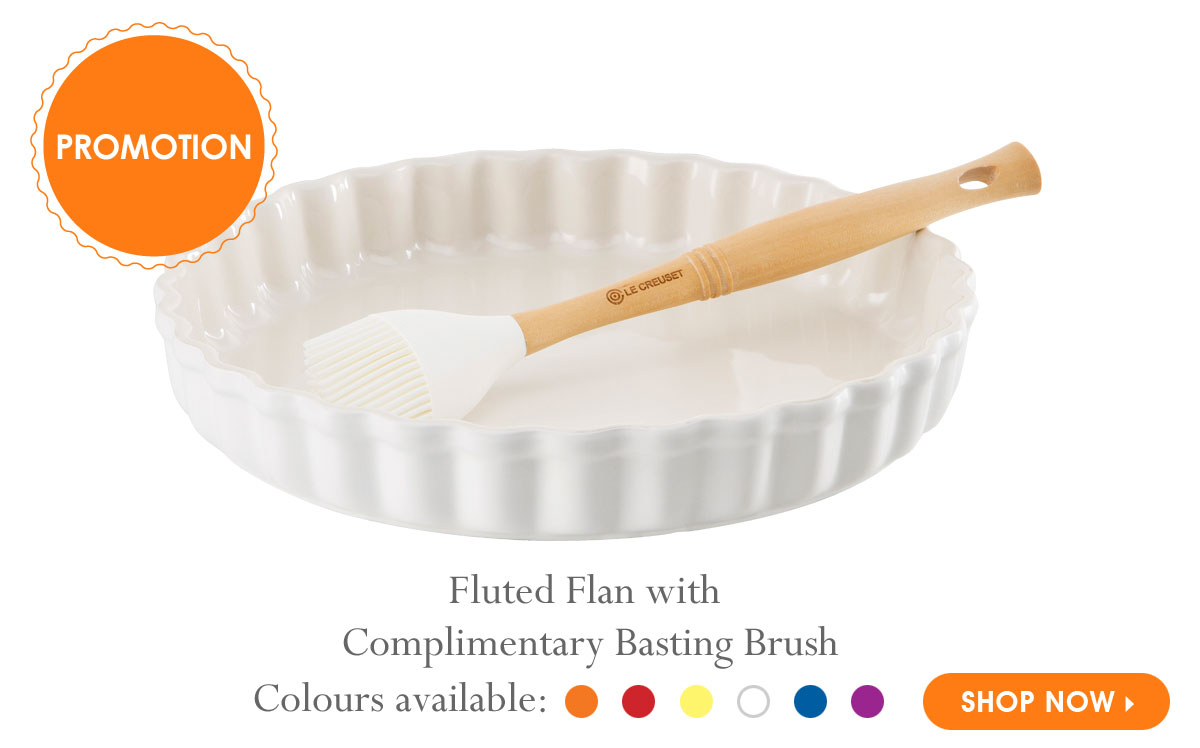 Fluted Flan with Complimentary Basting Brush