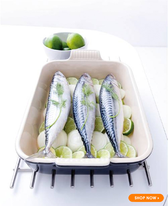 Baked Fish in Le Creuset Heritage Dish