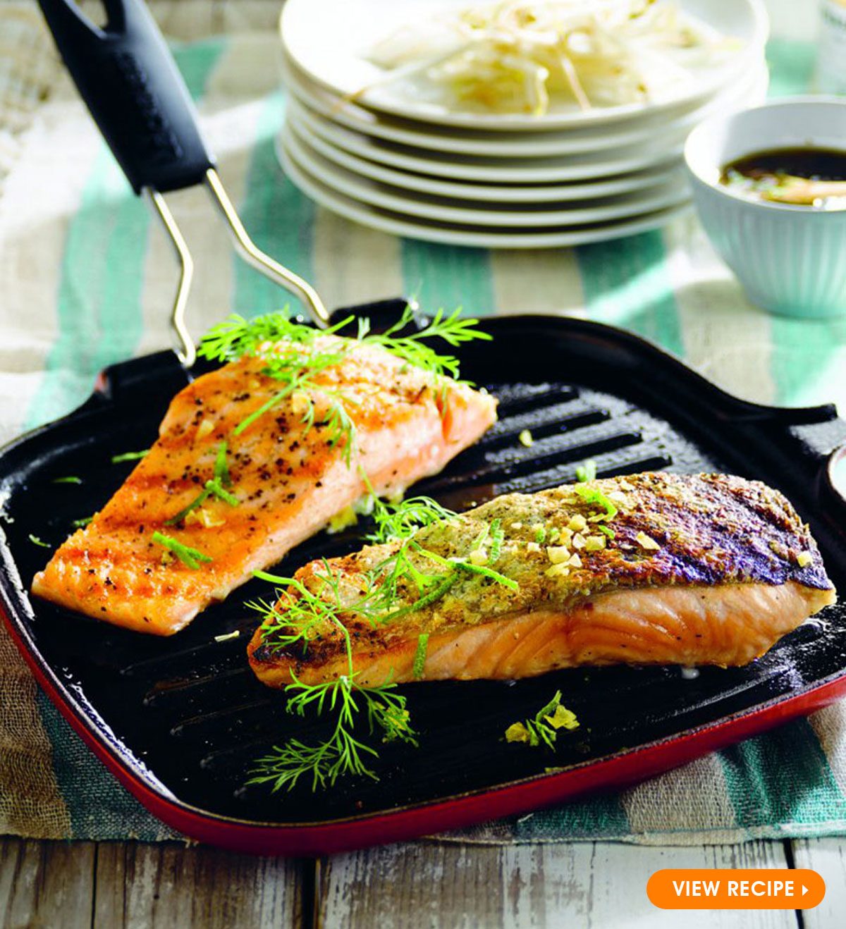 Salmon Fillets with Eastern Salad