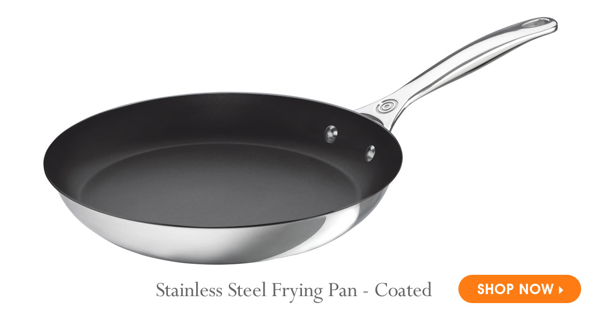 Stainless Steel Frying Pan - Coated