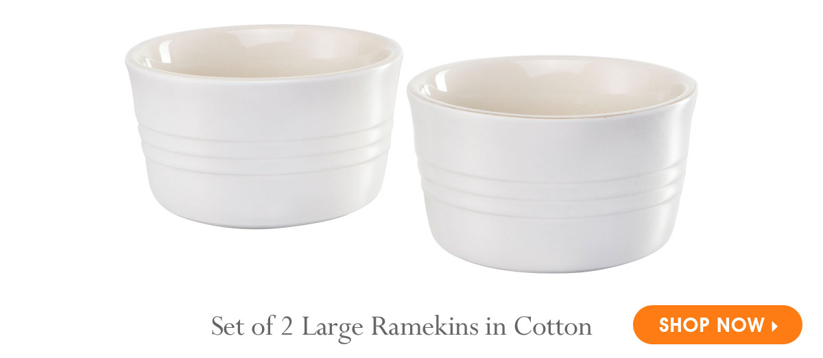 Set of 2 Large Ramekins in Cotton