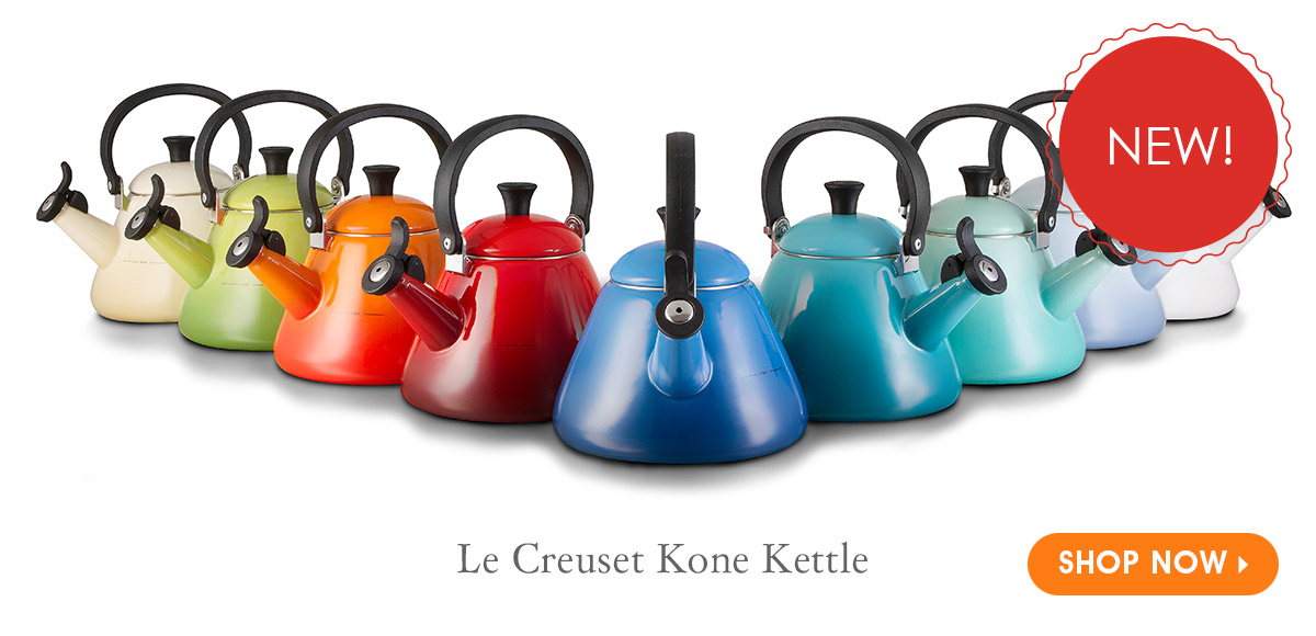 Suitable for All Hob Types and L, Le Creuset Kone Stove-Top Kettle with Whistle