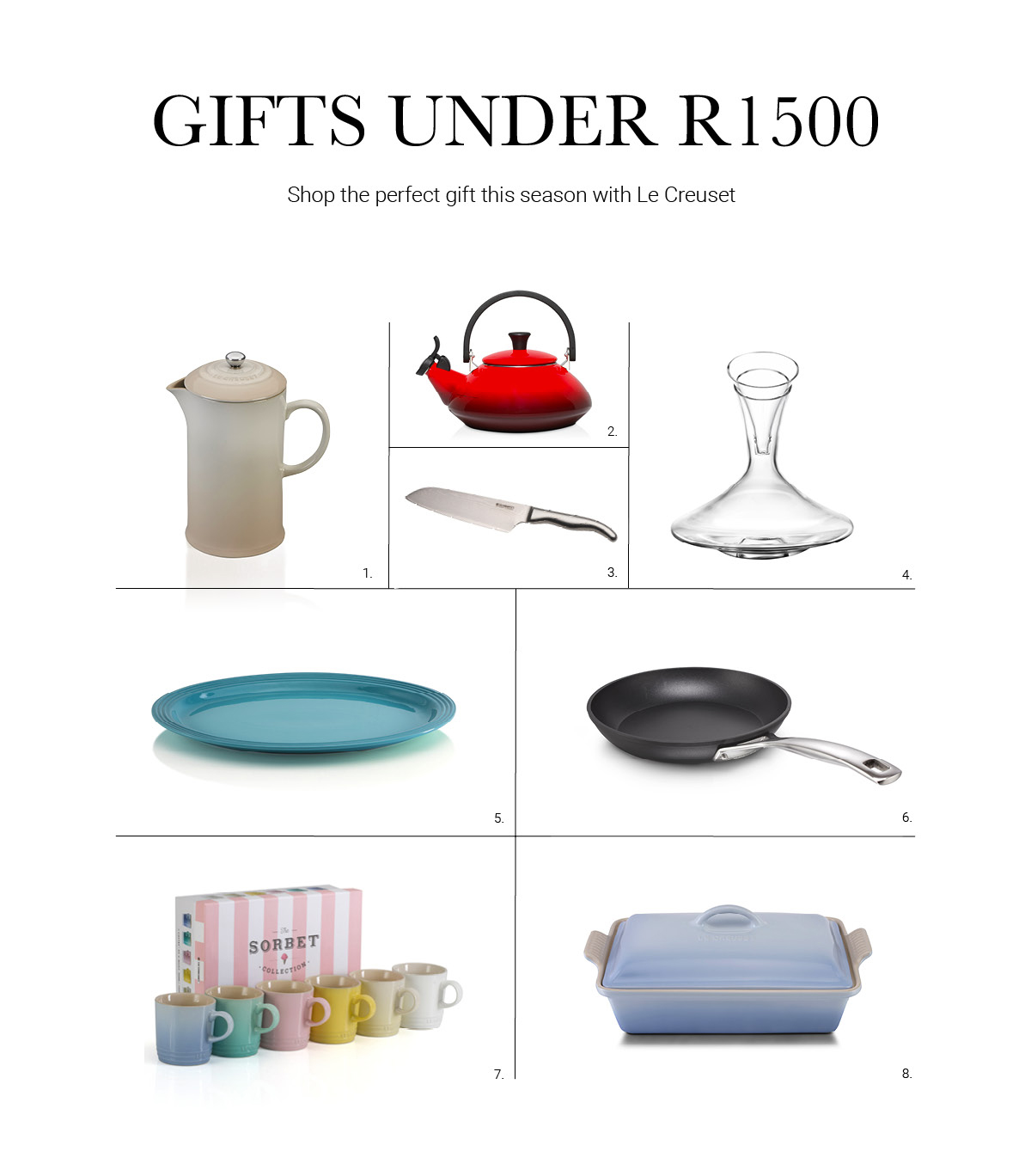 Le Creuset | Le Creuset Gift Guide: Gifts Under R1500