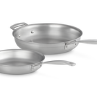 Le Creuset 3-ply Stainless Steel 2-Piece Uncoated Frying Pan Set image number 1