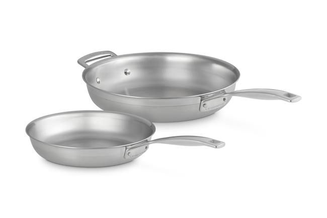 Le Creuset 3-ply Stainless Steel 2-Piece Uncoated Frying Pan Set image number 1