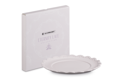 Le Creuset Stoneware Eternity Lace Plate Frill Relief 27cm