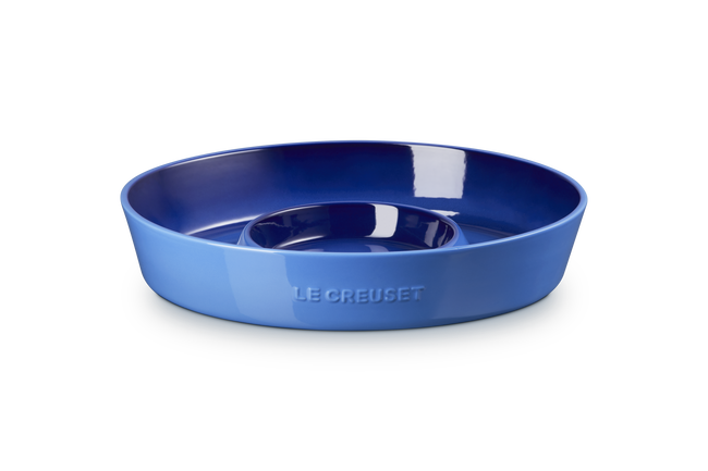 Stoneware Chip and Dip PlatterAzure Blue image number 1