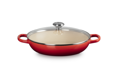Cast Iron Signature Shallow Braiser with Glass Lid