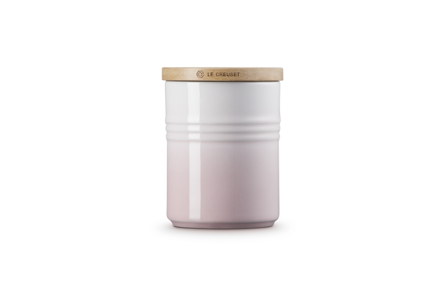 Stoneware Medium Storage JarShell Pink image number 3