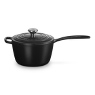 Le Creuset Cast Iron Signature Saucepan 18cm Matte BlackMatte Black image number 1