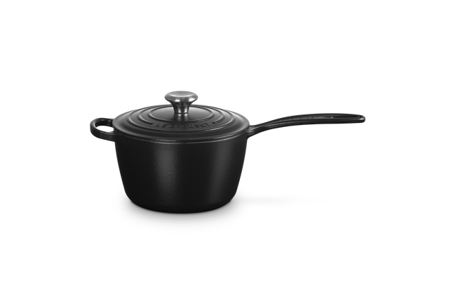Le Creuset Cast Iron Signature Saucepan 18cm Matte BlackMatte Black image number 1