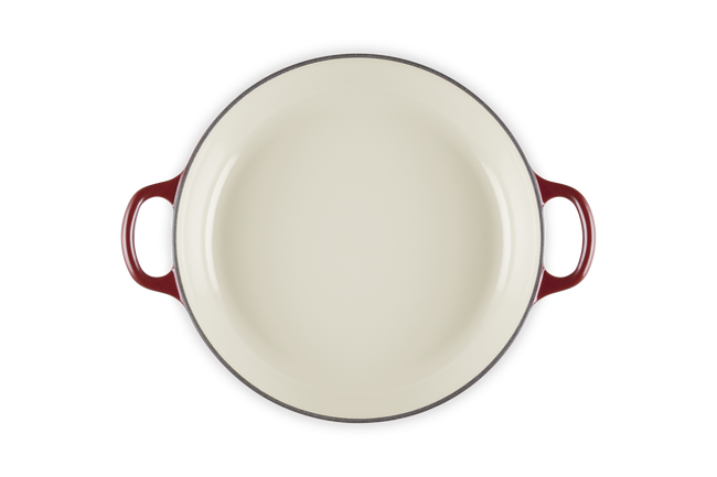 Cast Iron Petal Shallow CasseroleGarnet image number 4