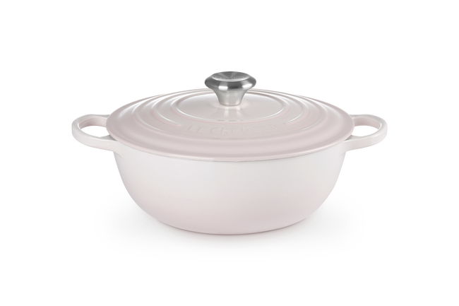 Le Creuset Cast Iron Signature Soup Pot 26cm Shell PinkShell Pink image number 1