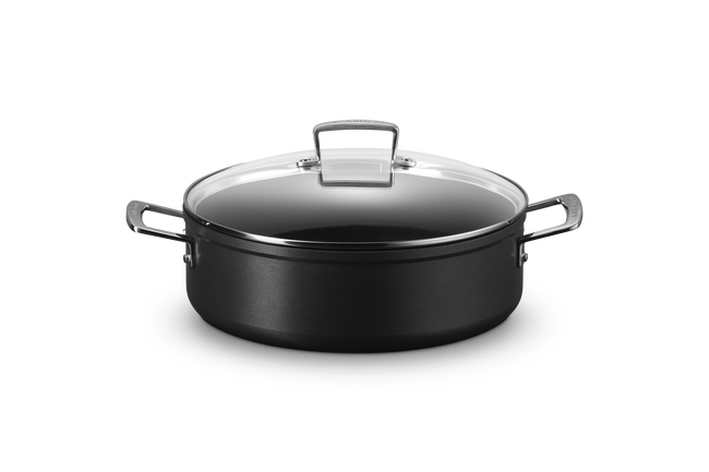 Toughened Non-Stick Sauteuse with Glass Lid image number 1