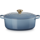 Le Creuset Cast Iron Signature Oval Casserole 31cm ChambrayChambray image number 1