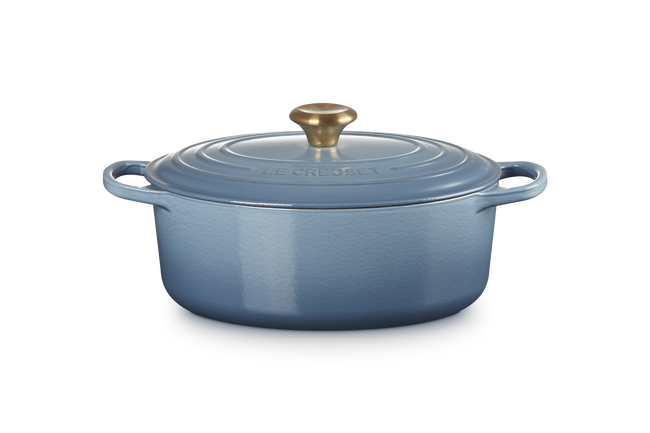 Le Creuset Cast Iron Signature Oval Casserole 31cm ChambrayChambray image number 1