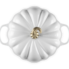 Le Creuset Cast Iron Signature Pumpkin Shallow Casserole 28cm WhiteWhite image number 4