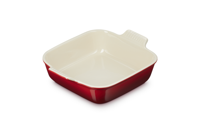 Stoneware Heritage Square DishCerise image number 6