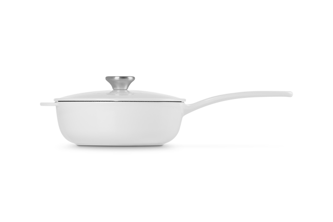 Le Creuset Cast Iron Classic Saucier Pan 21cm WhiteWhite image number 2