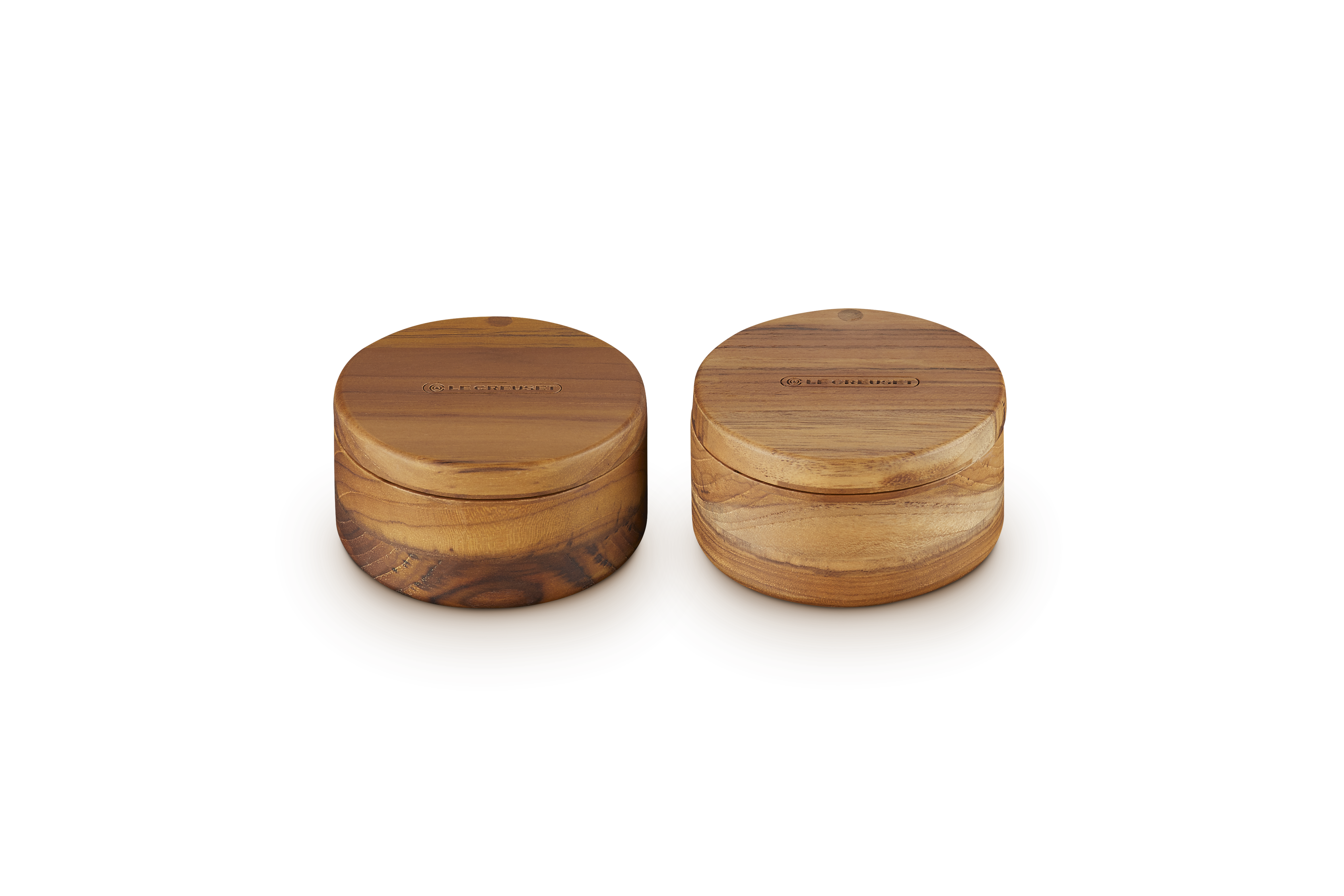 Le Creuset Teak Wood Mill Tray - Salt And Pepper Holder, NWT