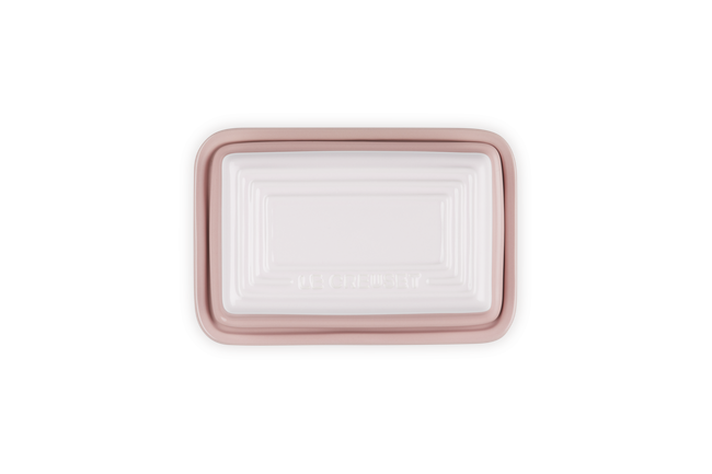 Stoneware Large Butter DishShell Pink image number 4