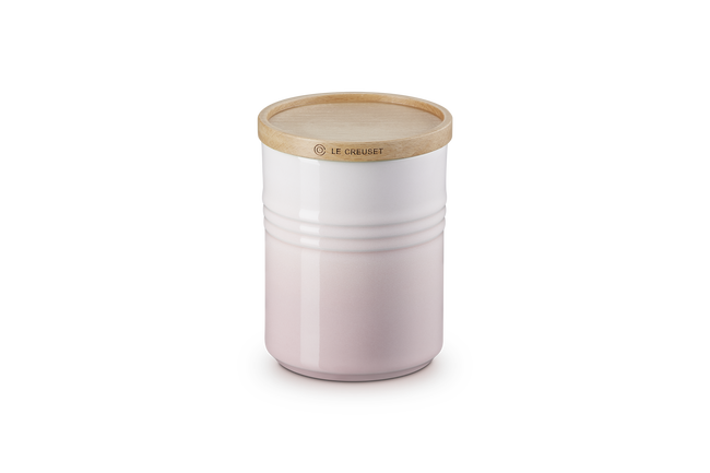 Stoneware Medium Storage JarShell Pink image number 1