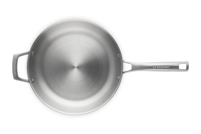 Le Creuset Essential 3-ply Stainless Steel 28cm Frying Pan with Helper Handle image number 5