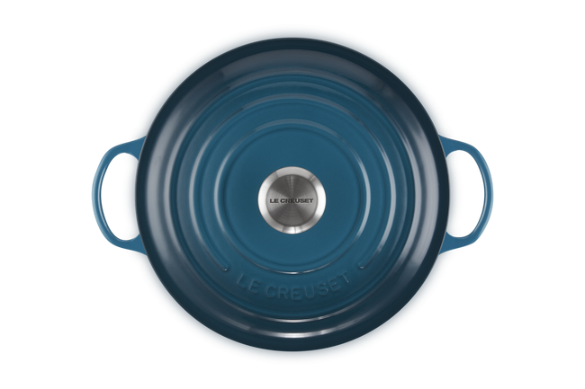 Le Creuset Cast Iron Signature Soup Pot 26cm Deep TealDeep Teal image number 4