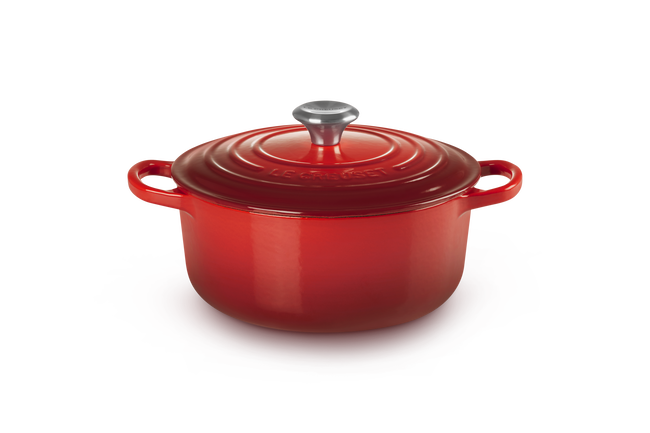 Cast Iron Signature Round CasseroleCerise image number 1