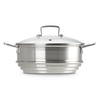 Stainless Steel Large Multi-steamer with Glass Lid image number 2