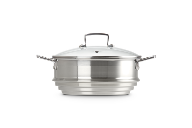 Stainless Steel Large Multi-steamer with Glass Lid image number 2