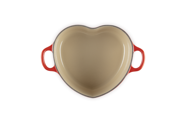 Cast Iron Heart Casserole Cerise with Stainless Steel Knob image number 4