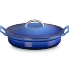 Le Creuset Cast Iron Classic Modern Heritage Shallow Casserole 28cm Azure BlueAzure Blue image number 1