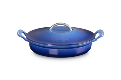 Le Creuset Cast Iron Classic Modern Heritage Shallow Casserole 28cm Azure Blue