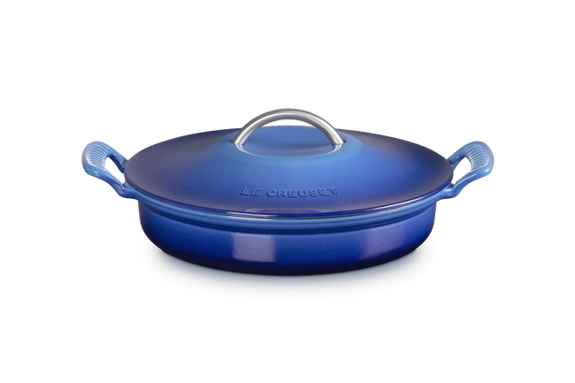 Le Creuset Cast Iron Classic Modern Heritage Shallow Casserole 28cm Azure BlueAzure Blue image number 1