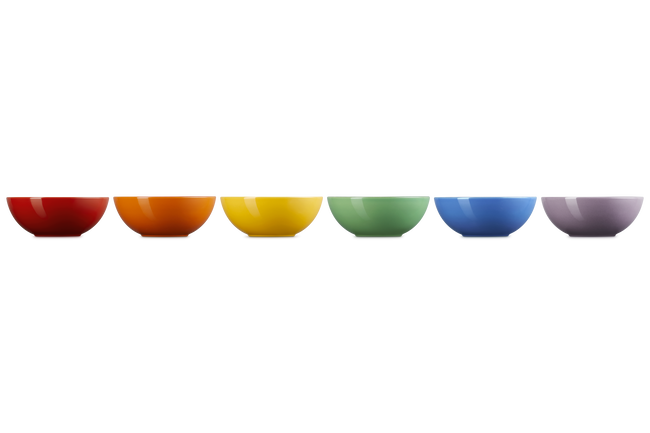 Stoneware Rainbow Set of 6 Cereal Bowls image number 4