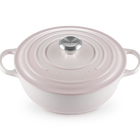 Le Creuset Cast Iron Signature Soup Pot 26cm Shell PinkShell Pink image number 2