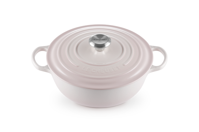 Le Creuset Cast Iron Signature Soup Pot 26cm Shell PinkShell Pink image number 2