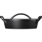 Le Creuset Cast Iron Alpine Outdoor Shallow Casserole 28cm Matte Black image number 3