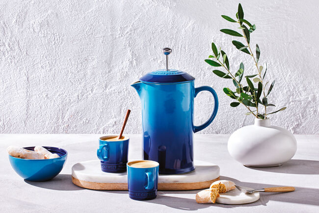 Stoneware Coffee PressAzure Blue image number 6