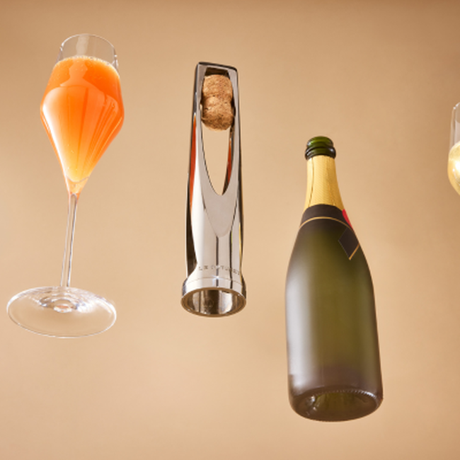 Le Creuset SW 105 Sparkling Wine Cork Catcher Satin ChromeSatin Chrome image number 5