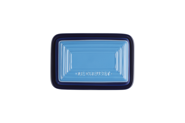 Stoneware Large Butter DishAzure Blue image number 4