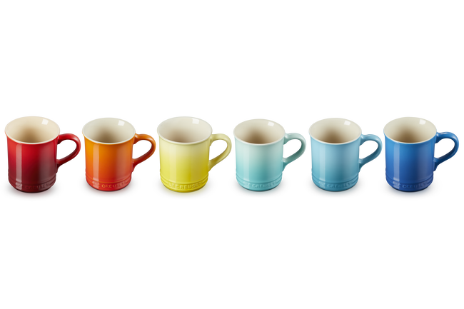 Stoneware Rainbow Set of 6 Seattle 400ml Mugs image number 2