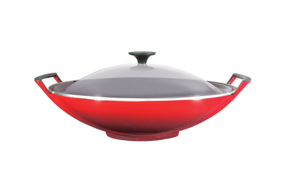 Le Creuset Cast Iron Classic Wok with GlaStainless Steel Lid