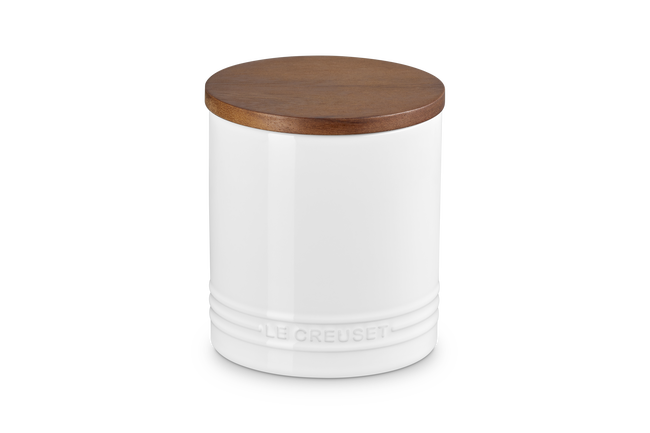 Signature 1.1L Storage Jar with Wooden LidWhite image number 1