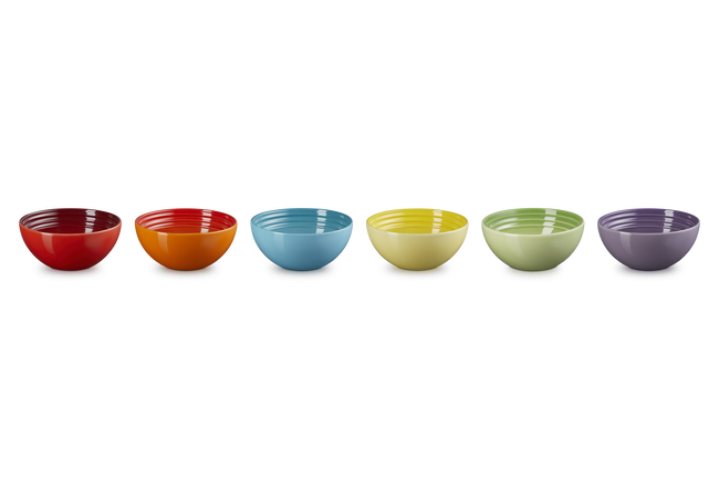 Stoneware Rainbow Set of 6 Snack Bowls image number 1