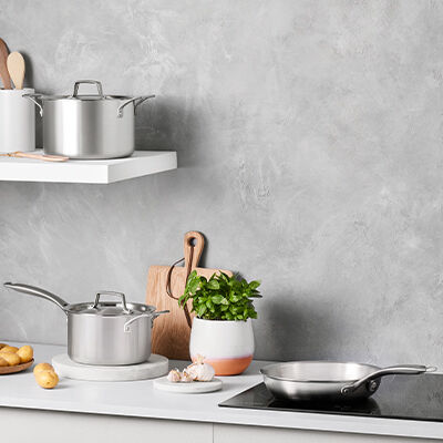 Essential 3-ply Stainless Steel 3-piece Cookware Set | Le Creuset®