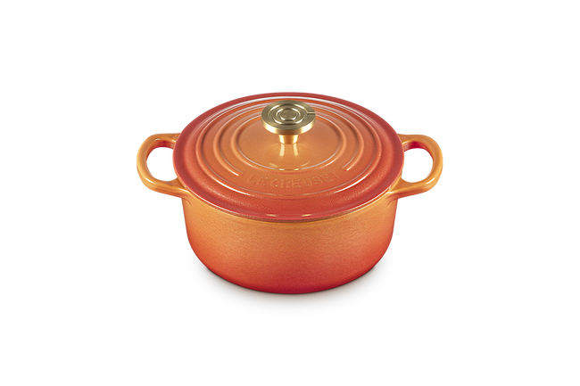 Le Creuset Cast Iron Signature Round Casserole 18cm Flamme Dor&ecirc;e image number 2