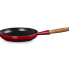 Le Creuset Cast Iron Signature Frying Pan with Wooden Handle 24cm CeriseCerise image number 1