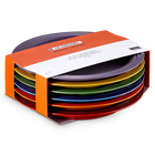 Stoneware Rainbow Set of 6 Dinner Plates image number 1